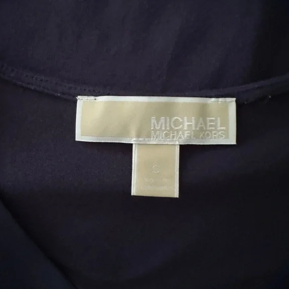 Michael Kors Navy V-Neck Blouse - Picture 4 of 5